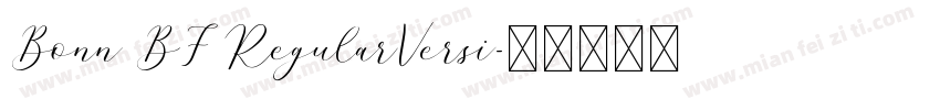 Bonn BF RegularVersi字体转换